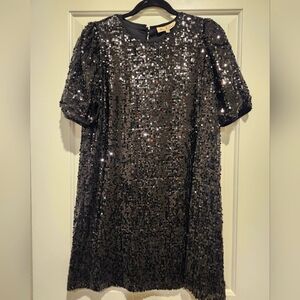 Black Sequin Cocktail Dress